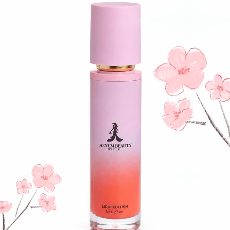 Aenum Beauty Liquid Blush, Shining pigmented, natural, Blend able Coral Orange 04