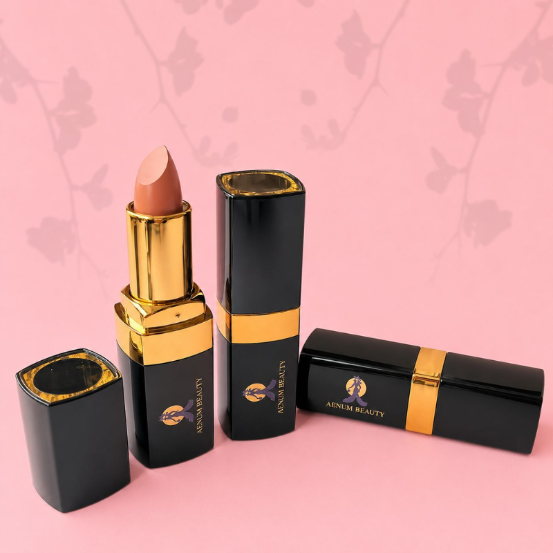 Aenum Beauty Lipstick, hydrate lips, shining lips , Rich Color , Brown Nude Shade 02