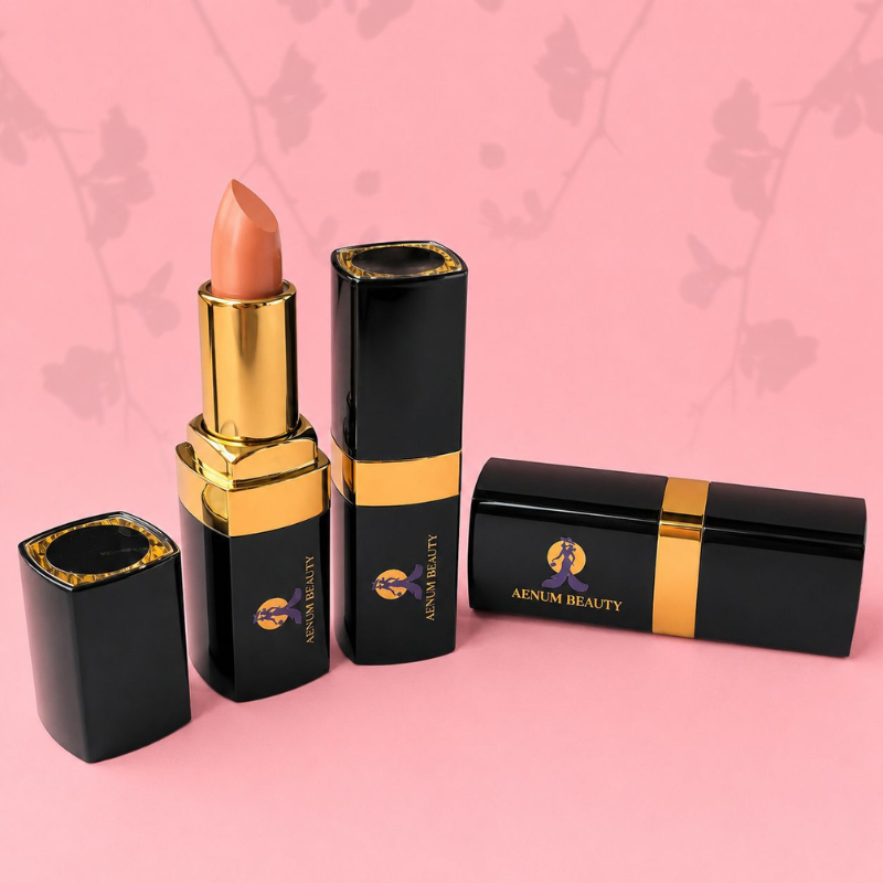 Aenum Beauty Lipstick, hydrate lips, non-sticky, Peachy nude 07